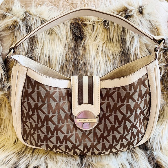 Michael Kors Signature Canvas & Leather Shoulder Bag - Picture 2 of 6